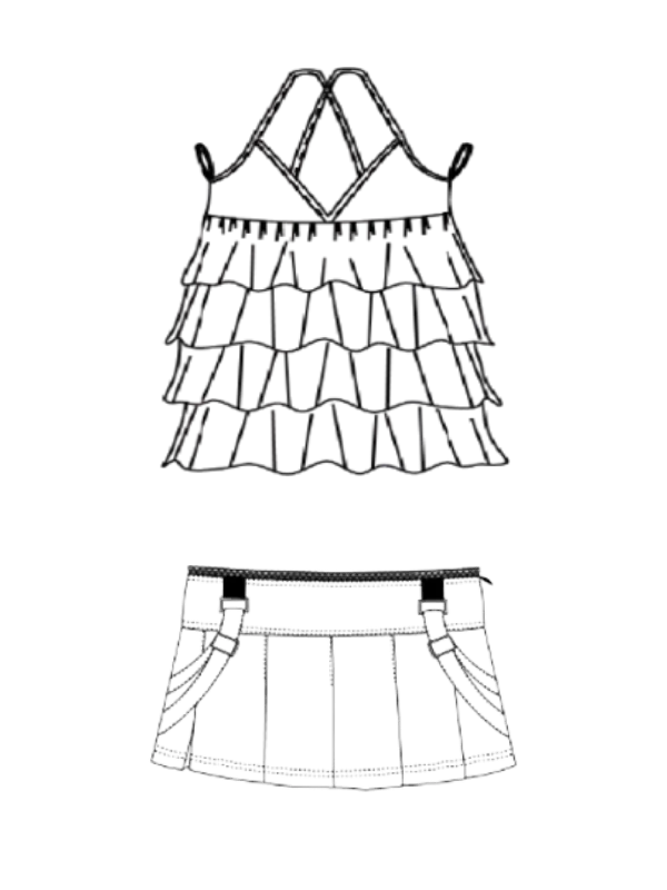 Conjuntos de top y minifalda en Galicia - YLtex